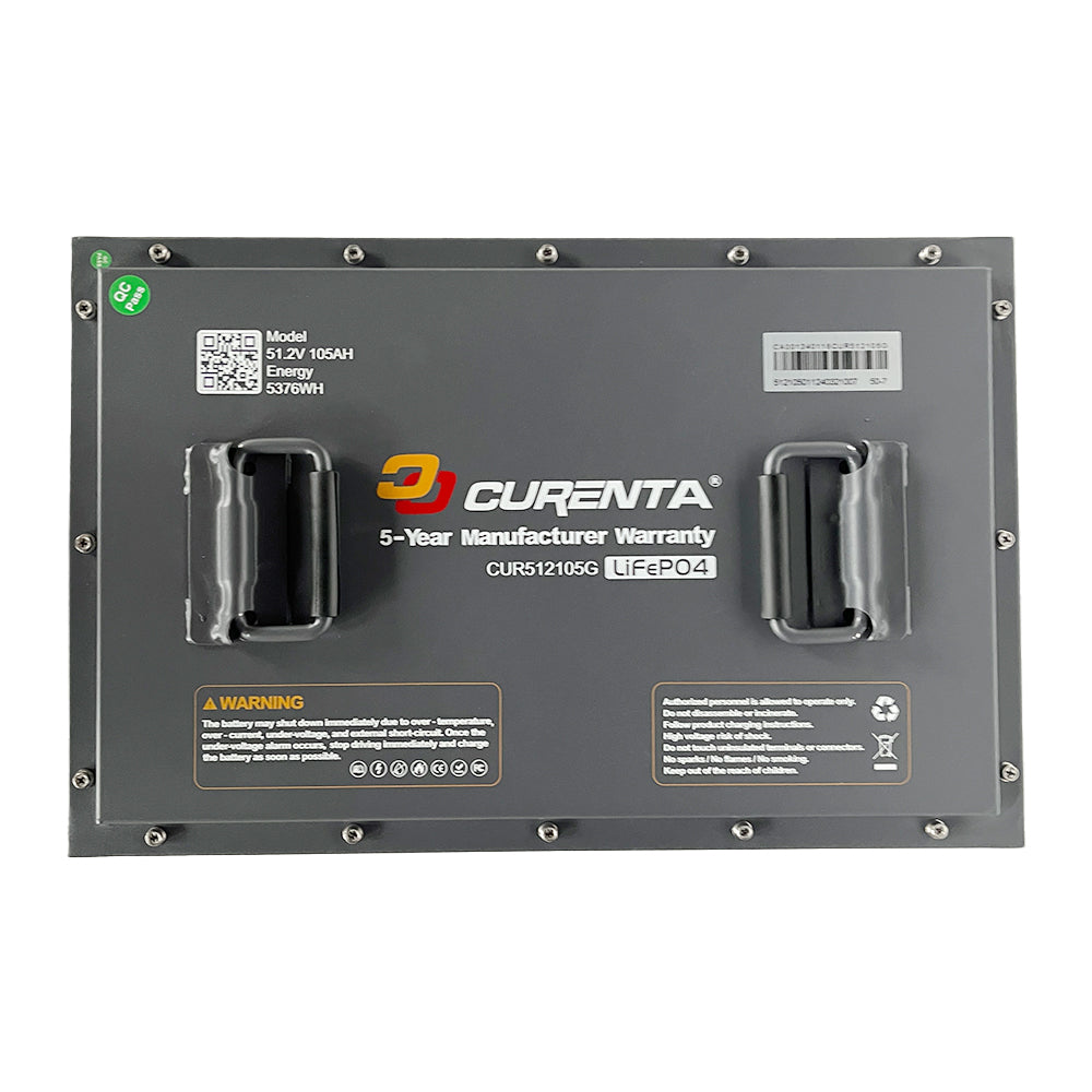 CURENTA 48V 105Ah Lithium Iron Golf Cart Battery Pack 51.2V Bluetooth LiFePO4 Battery 22A Fast Charger 2.8' Touch LCD Screen Conversion kit
