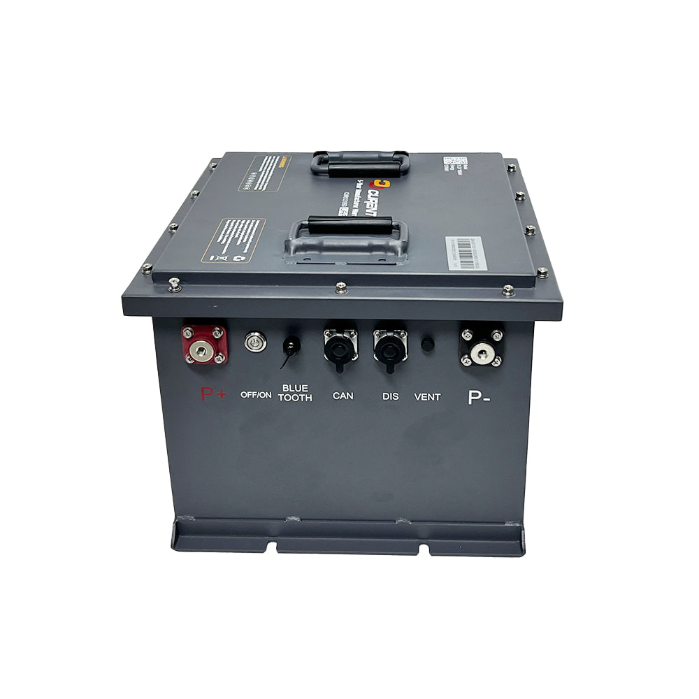 CURENTA 48V 105Ah Mini-Sized Lithium Iron Golf Cart Battery 51.2V 105Ah Bluetooth LiFePO4 Battery 22A Fast Charger 2.8' Touch  LCD Screen Conversion kit