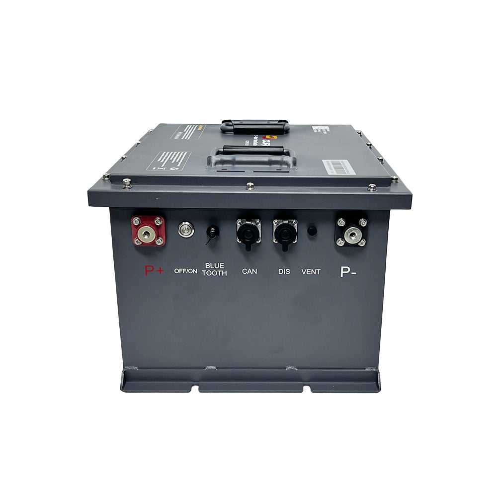 CURENTA 48V 105Ah Mini-Sized Lithium Iron Golf Cart Battery 51.2V 105Ah Bluetooth LiFePO4 Battery 22A Fast Charger 2.8' Touch  LCD Screen Conversion kit