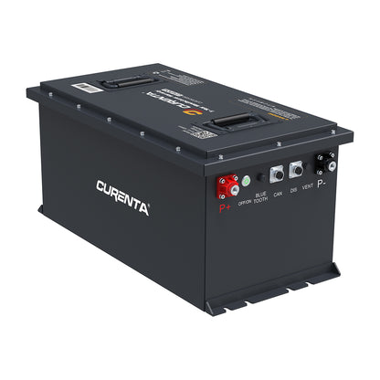 CURENTA 60.8V 105Ah Lithium Iron Golf Cart Battery 60.8V 105Ah Bluetooth 20A Fast Charger Touch  LCD Screen Conversion kit