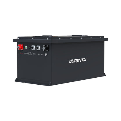 CURENTA 60.8V 105Ah Lithium Iron Golf Cart Battery 60.8V 105Ah Bluetooth 20A Fast Charger Touch  LCD Screen Conversion kit