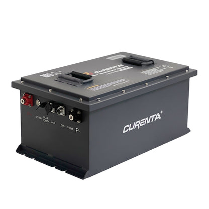 CURENTA 36V 105Ah Lithium Iron Golf Cart Battery 38.4V 105Ah Bluetooth LiFePO4 Battery 22A Fast Charger 2.8' Touch  LCD Screen Conversion kit for Golf Cart