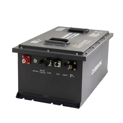 CURENTA 36V 105Ah Lithium Iron Golf Cart Battery 38.4V 105Ah Bluetooth LiFePO4 Battery 22A Fast Charger 2.8' Touch  LCD Screen Conversion kit for Golf Cart