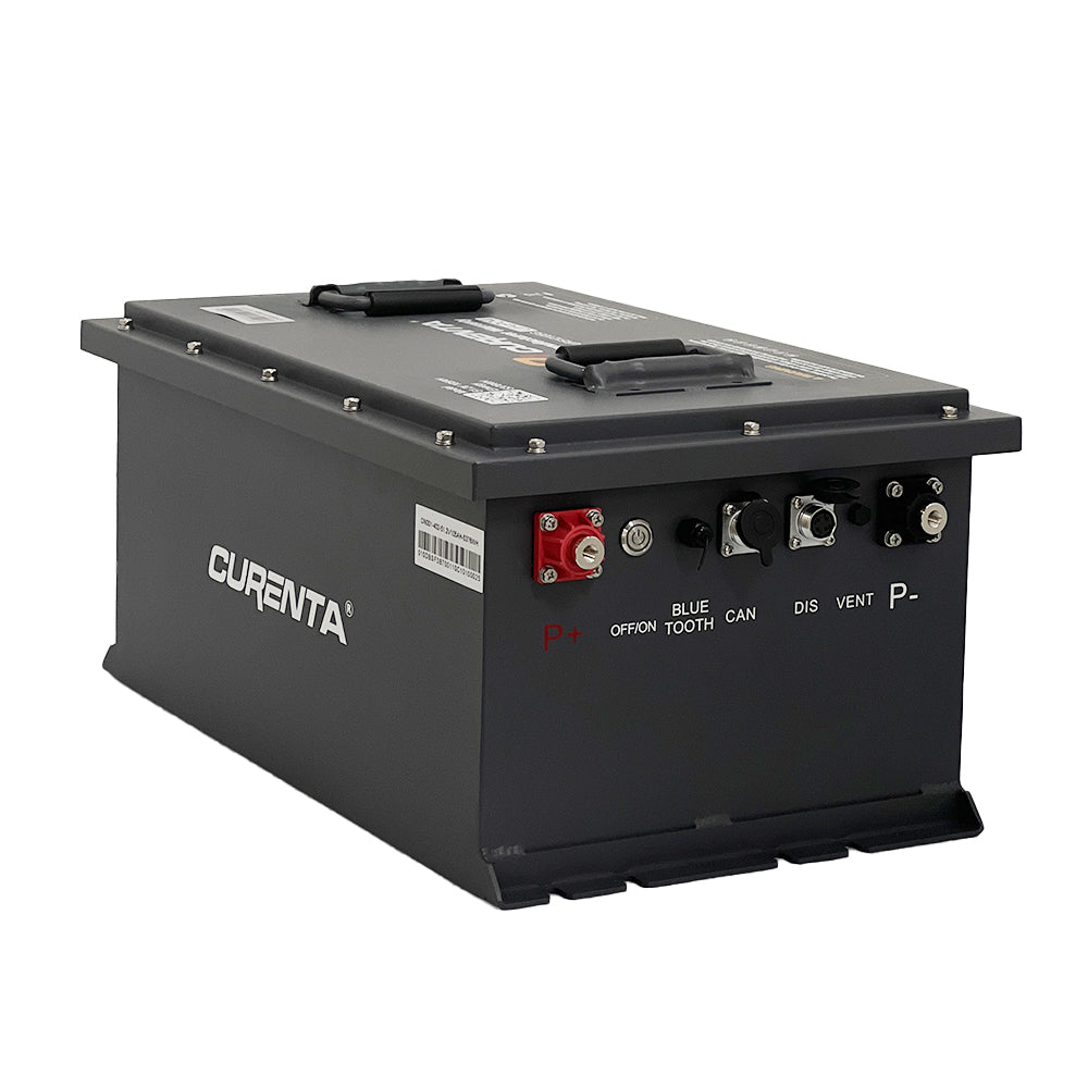 CURENTA 36V 105Ah Lithium Iron Golf Cart Battery 38.4V 105Ah Bluetooth LiFePO4 Battery 22A Fast Charger 2.8' Touch  LCD Screen Conversion kit for Golf Cart